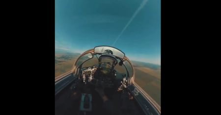 Ukraiński myśliwiec MiG-29 w akcji. Rosyjski dron był bez szans