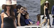 George Clooney i wystrojona Amal Clooney wypoczywają z dziećmi nad jeziorem Como (ZDJĘCIA)