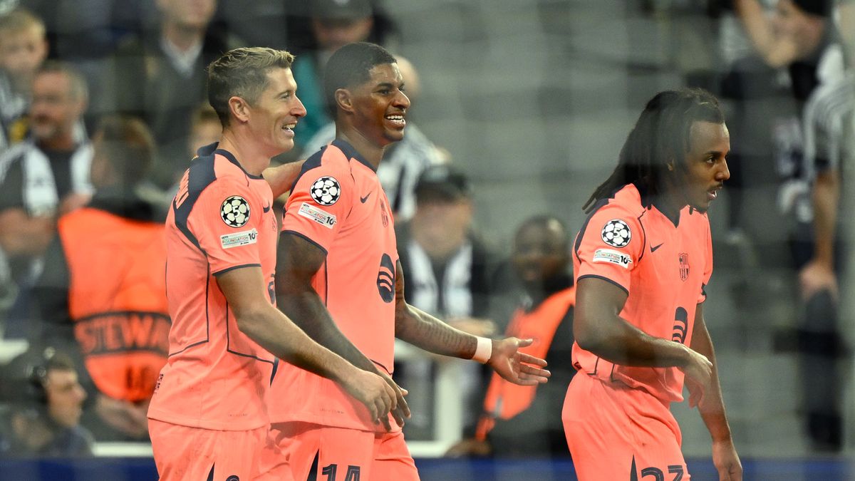 Robert Lewandowski, Marcus Rashford i Jules Kounde 