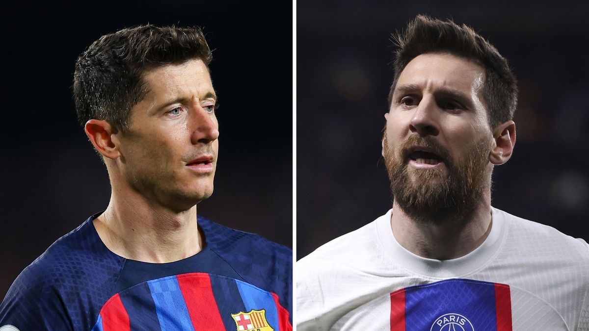 Na zdjęciach: Robert Lewandowski i Lionel Messi