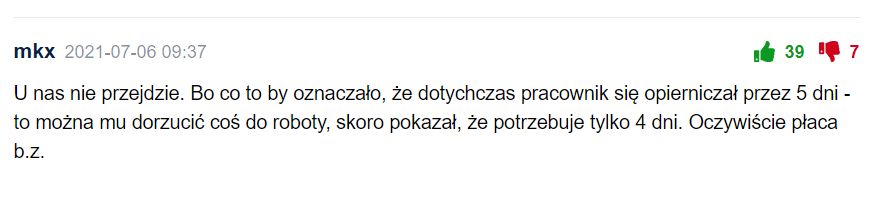 Czterodniowy tydzień pracy