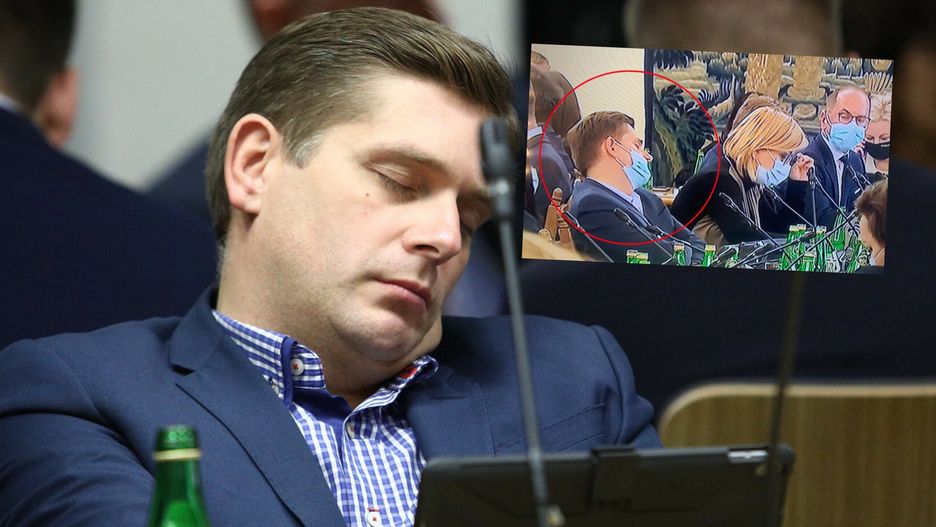 Bartosz Kownacki zasnął na sejmowej komisji? Posła PiS uchwyciła kamera (źródło: East News)