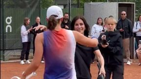 Zobacz, z kim Iga Świątek spotkała się na korcie