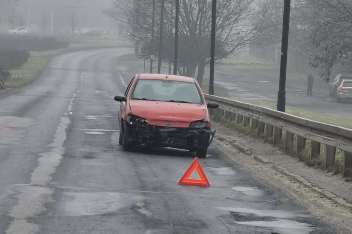 Karambol na wiadukcie ul. Mełgiewskiej w Lublinie