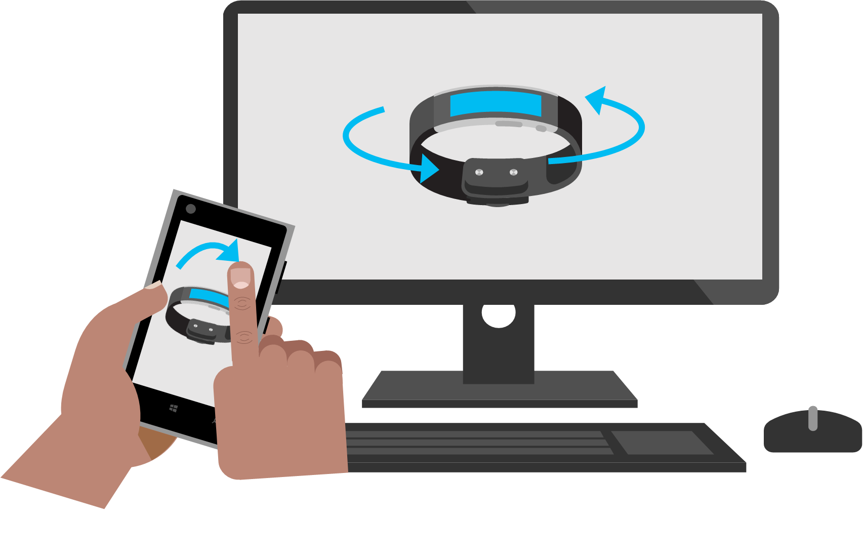 Obrazek 2. Microsoft wynajduje wykorzystanie smartfonu jako pada.