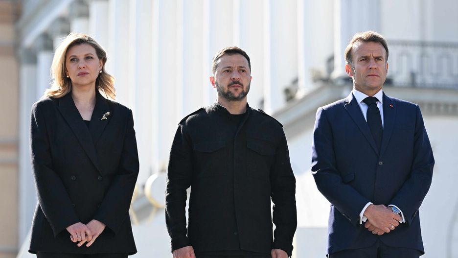 Emmanuel Macron, Wo�odymyr Ze�enski, O�ena Ze�enska
Darek Delmanowicz
inwazja, koalicja ch�tnych, przybycie, wizyta, wojna, zagraniczna, w kijowie, wizyta zagraniczna