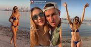 Marcela Leszczak w skąpym bikini dokazuje na plaży z Miśkiem: "Kiedy się z nim nie kłócisz, bo zabrał cię na WAKACJE DO DUBAJU"