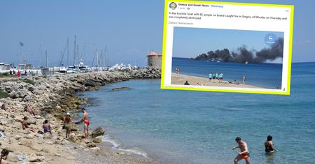 Pożar statku na Rodos. Na pokładzie była Polka