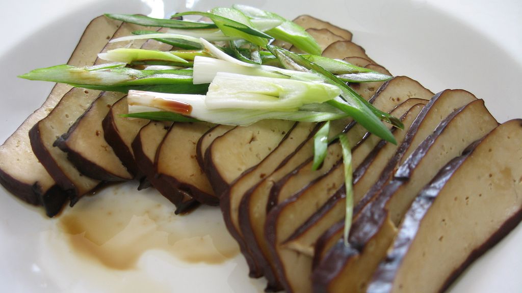 Mrożone suszone tofu z dodatkiem siarczanu wapnia