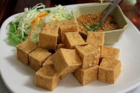 Tofu smażone z dodatkiem siarczanu wapnia