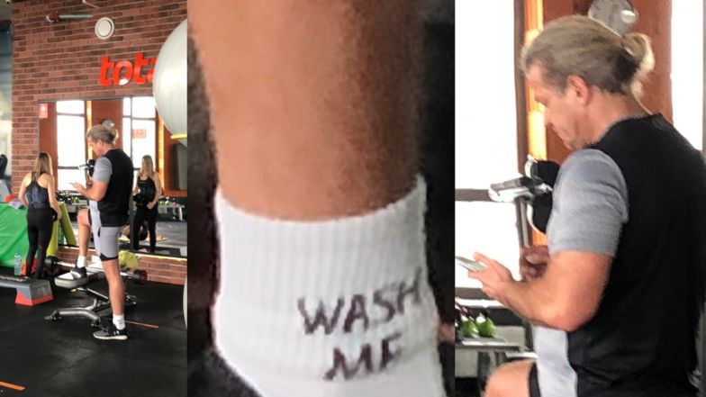 Jarosław Jakimowicz ćwiczy na zamkniętej siłowni