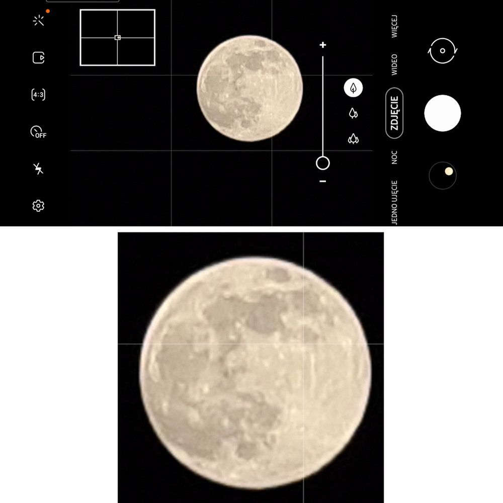 Pełnia Księżyca w obiektywie Huaweia P40 Pro, Xiaomi Mi 10 Pro i Galaxy S20 Ultra 8