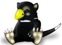 Diabeł tasmański w skórze pingwina reprezentuje Linuksa