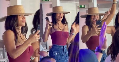 Lauren Sanchez szaleje na barowej kanapie bez stanika, a uradowany Jeff Bezos przygląda się ukochanej. Fajny urlop? (WIDEO)