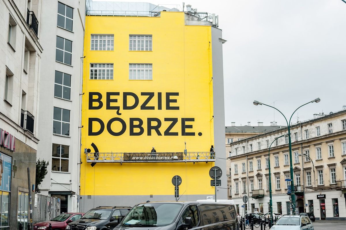 "Będzie dobrze". Nowe murale w Warszawie napawają nadzieją