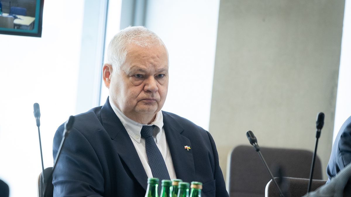 Na zdjęciu prof. Adam Glapiński w trakcie posiedzenia sejmowej komisji finansów