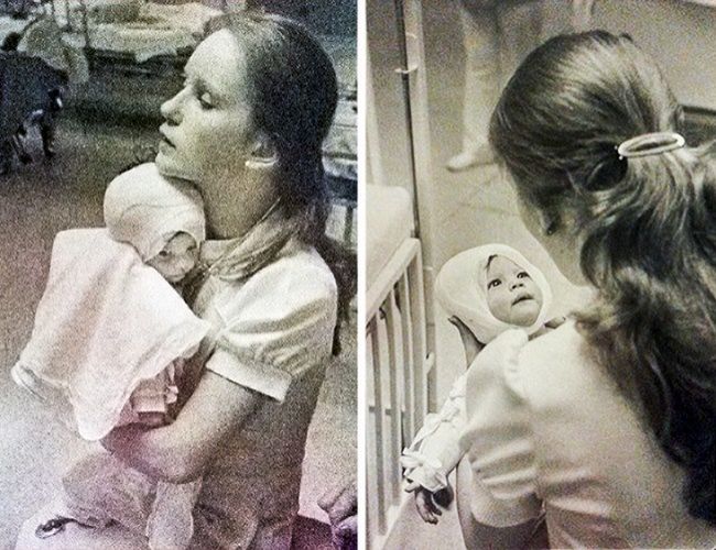 Amanda i Susan w szpitalu w 1977 roku / Facebook