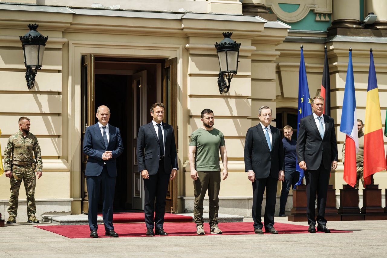 Macron, Scholz, Draghi i Iohannis w Kijowie. Ekspert: Trochę się nie dostosowali