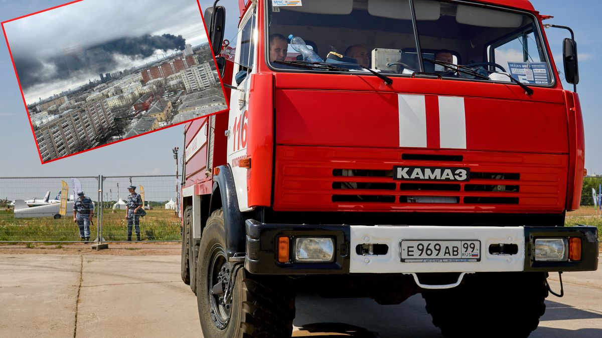 Pożar w fabryce w Rosji