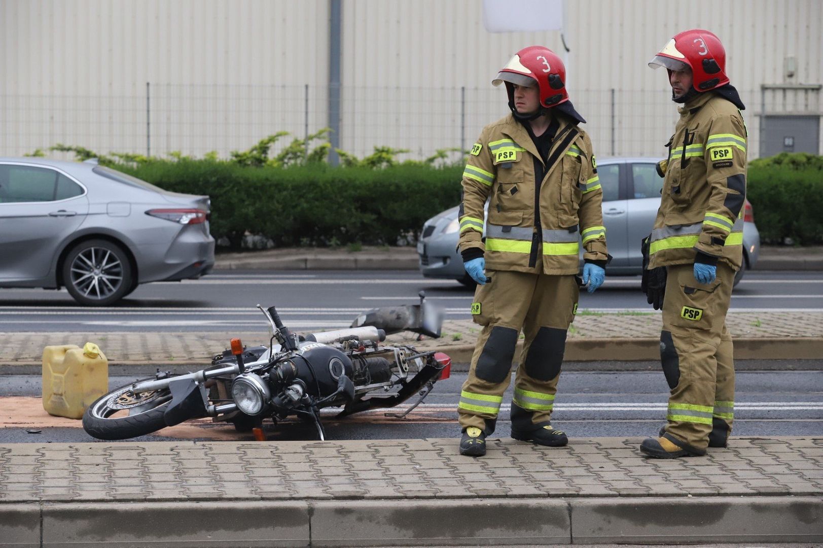 30.05.2025 r. Wypadek motocyklisty na ul. Krakowskiej.