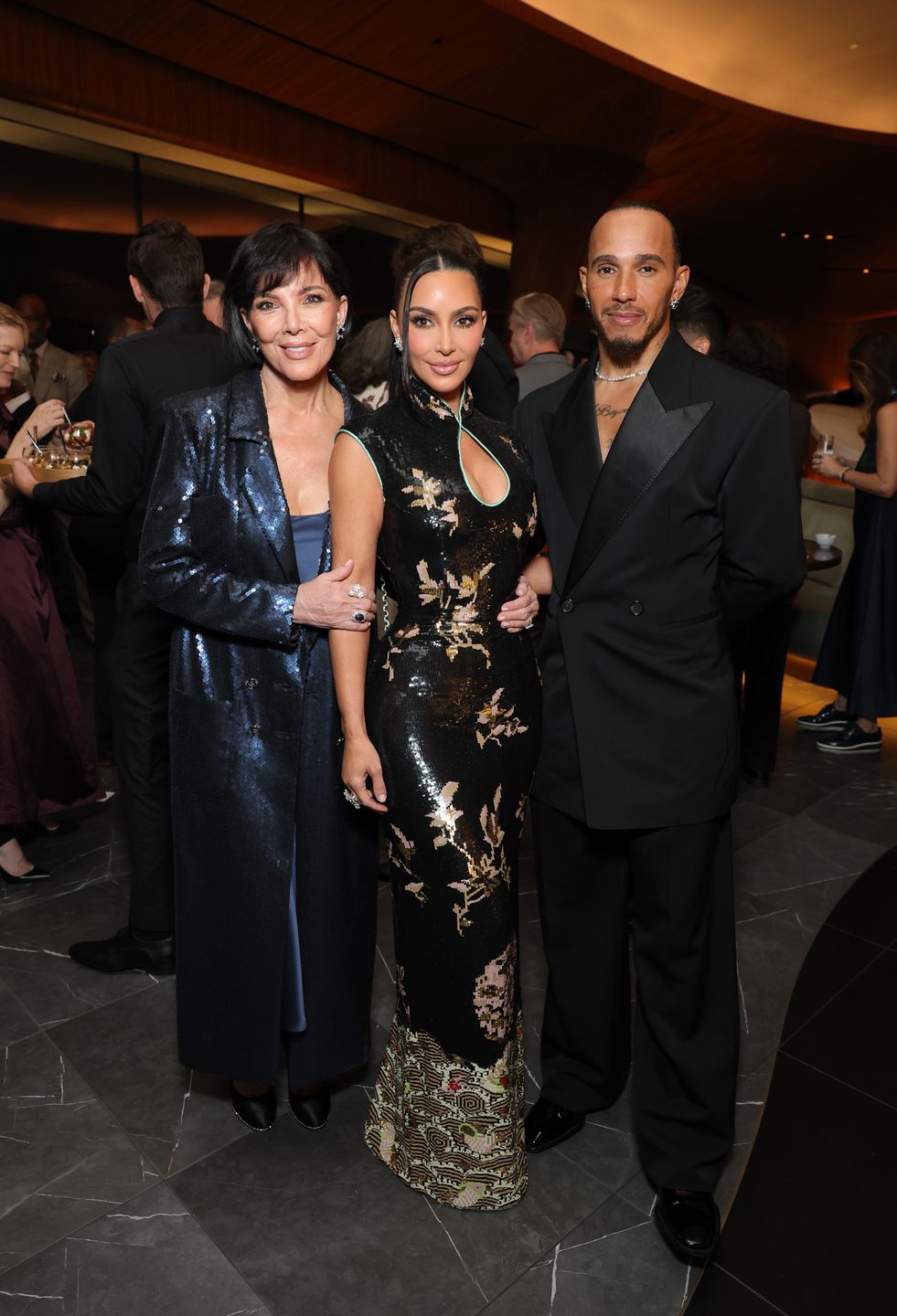 Kris Jenner, Kim Kardashian, Lewis Hamilton