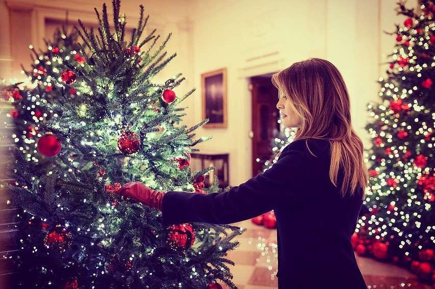 Melania Trump ubrała już choinkę w Białym Domu