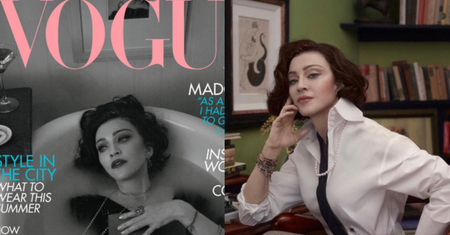 Kusząca Madonna pluska się w wannie na okładce brytyjskiego "Vogue'a"