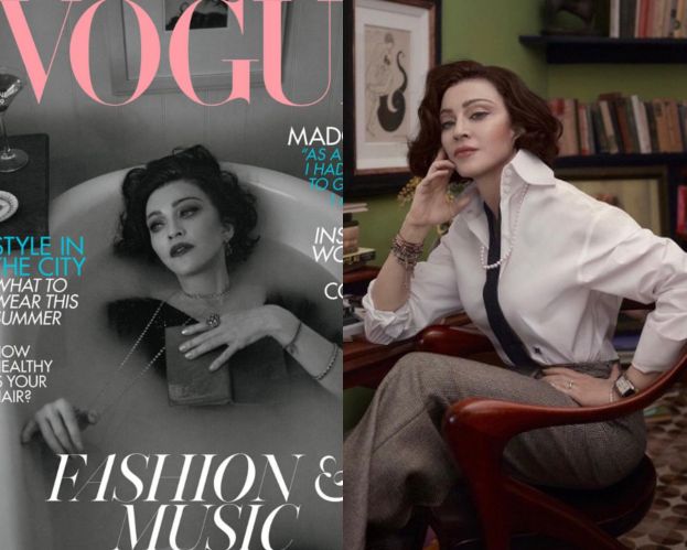 Kusząca Madonna pluska się w wannie na okładce brytyjskiego "Vogue'a"