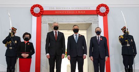 3 maja. Prezydenci Litwy i Ukrainy w Polsce