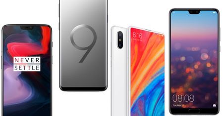 OnePlus 6 vs Galaxy S9+ vs Xiaomi Mi Mix 2s vs Huawei P20 Pro - porównanie specyfikacji