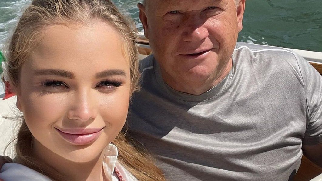 Deputowany Dumy Państwowej Rosji z córką w Wenecji