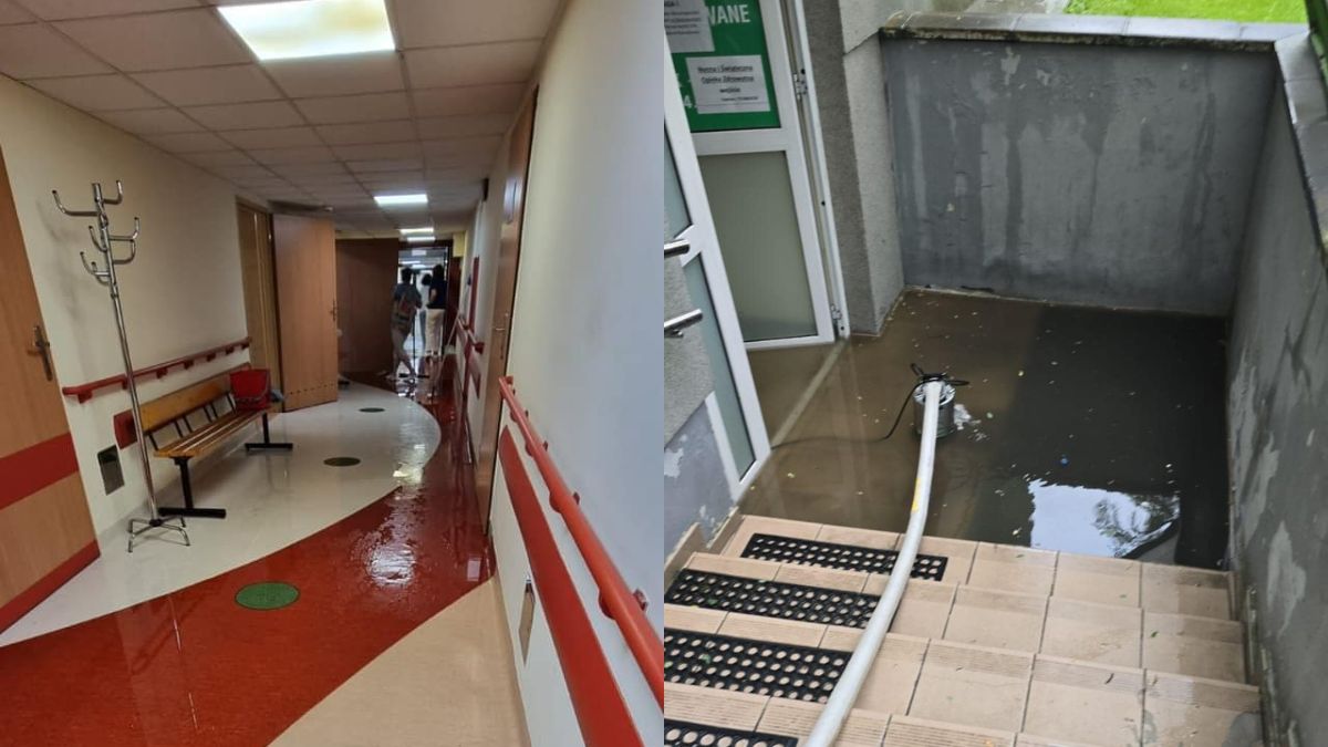 Na skutek gwałtownej ulewy szpital w Kędzierzynie-Koźlu został zalany