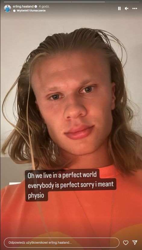 Erling Haaland in Instagram stories