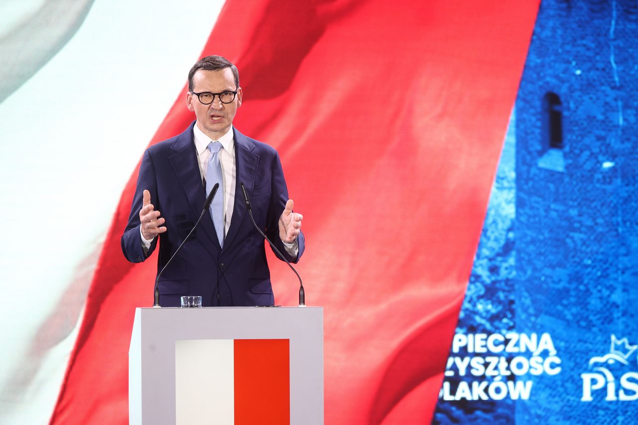 Mateusz Morawiecki przemawiał na konwencji programowej po prezesie Kaczyńskim i po marszałek Sejmu Elżbiecie Witek PiS