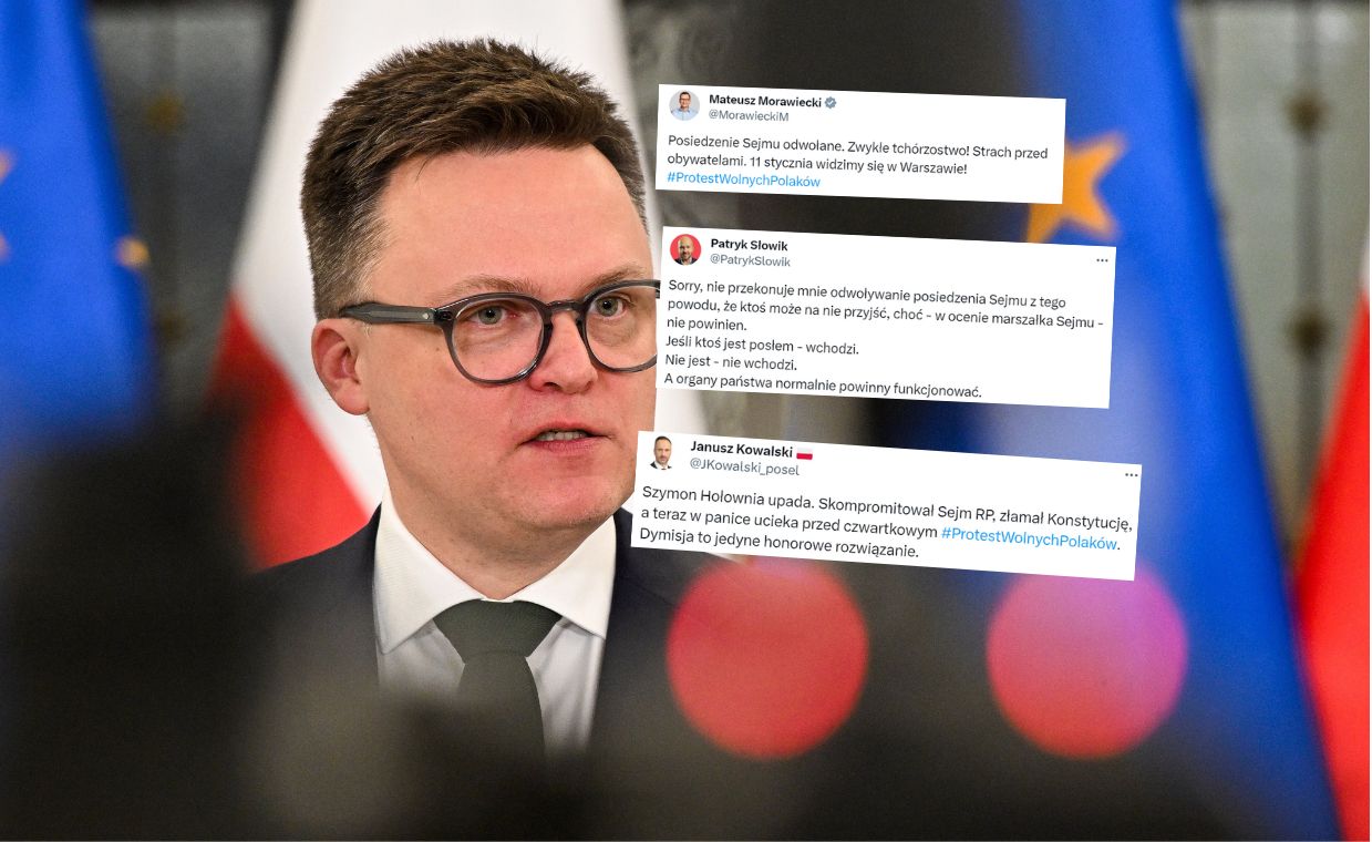 "Uwierzył w blef". Lawina komentarzy po przesunięciu posiedzenia Sejmu