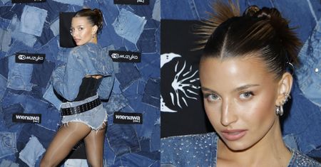 Julia Wieniawa w KUSYCH szortach i skórzanym gorsecie pozuje na premierze swojego albumu