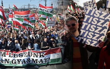 Budapeszt liczy tłumy. Peter Magyar kwestionuje dane