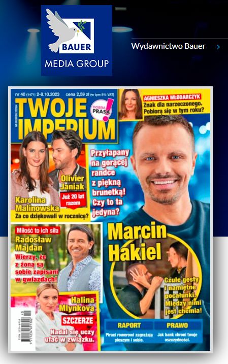 Marcin Hakiel na okładce "Twojego Imperium"