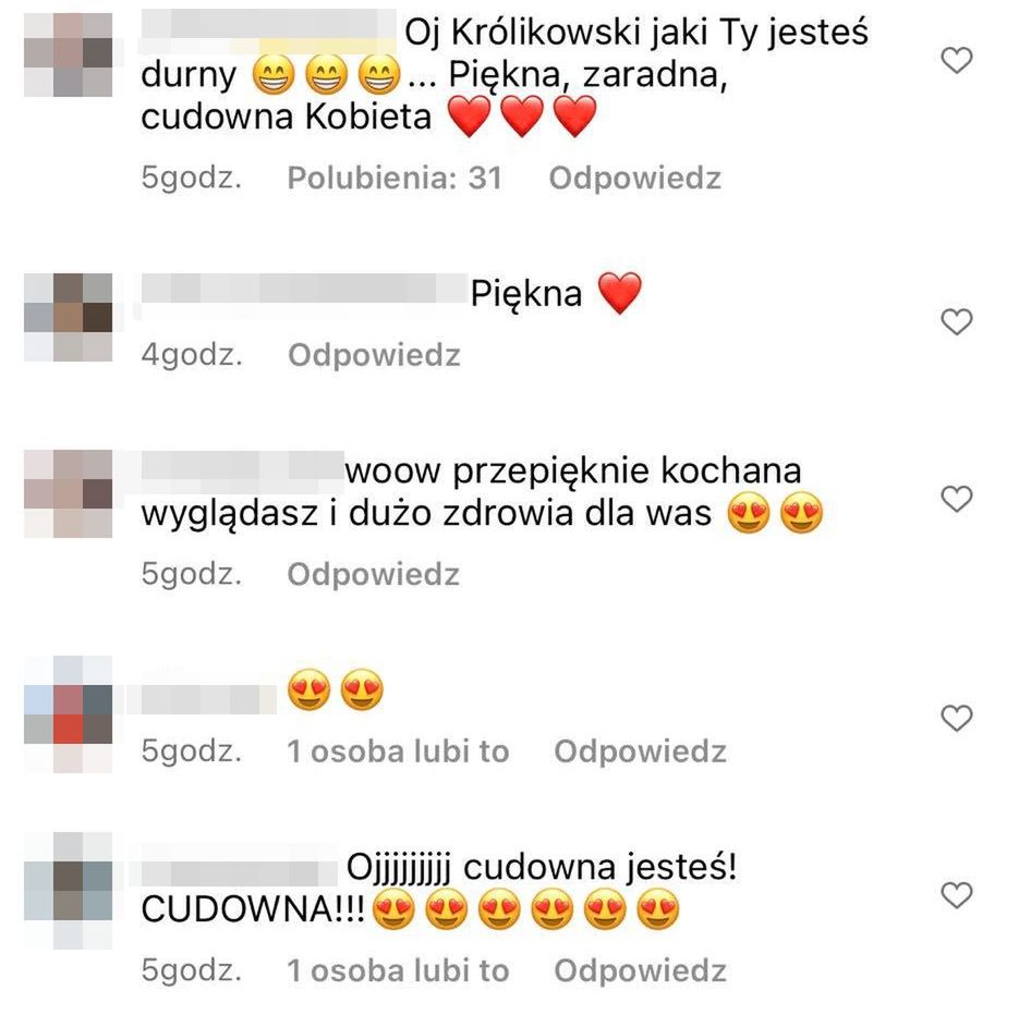 Komentarze pod zdjęciami Joanny Opozdy