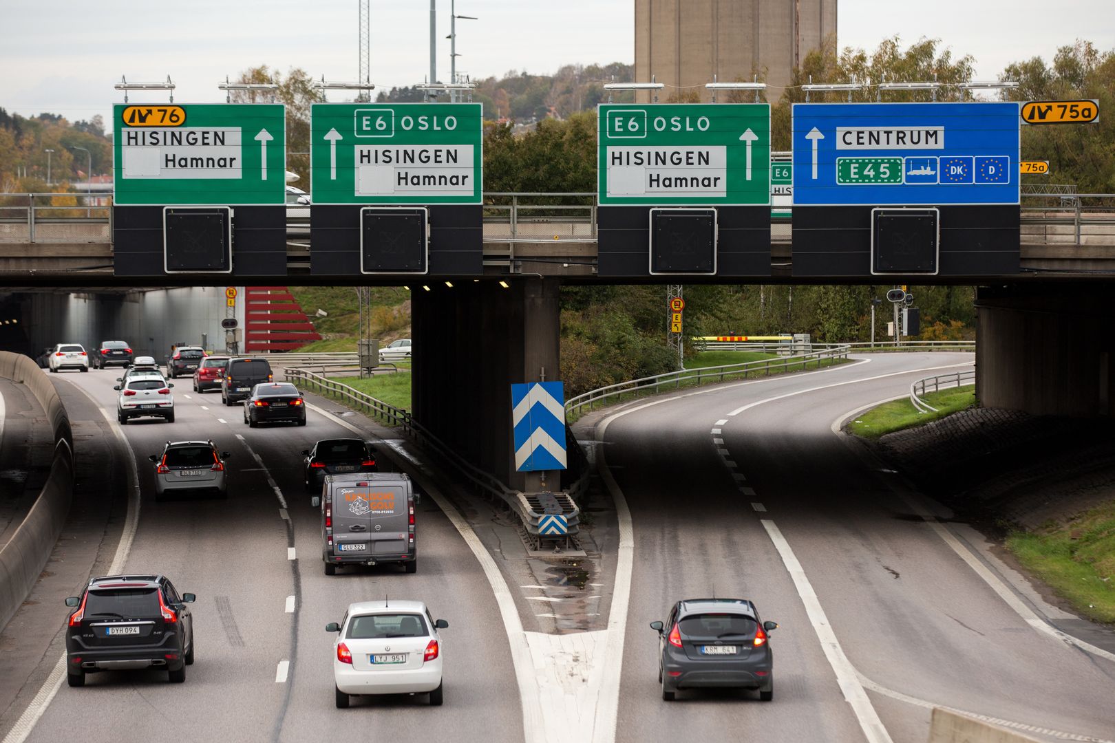 Droga E6 w Göteborgu w Szwecji 