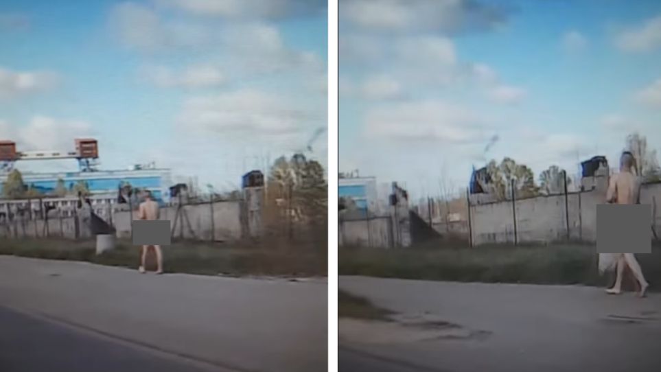 Nagi mężczyzna spacerował ulicami Poznania