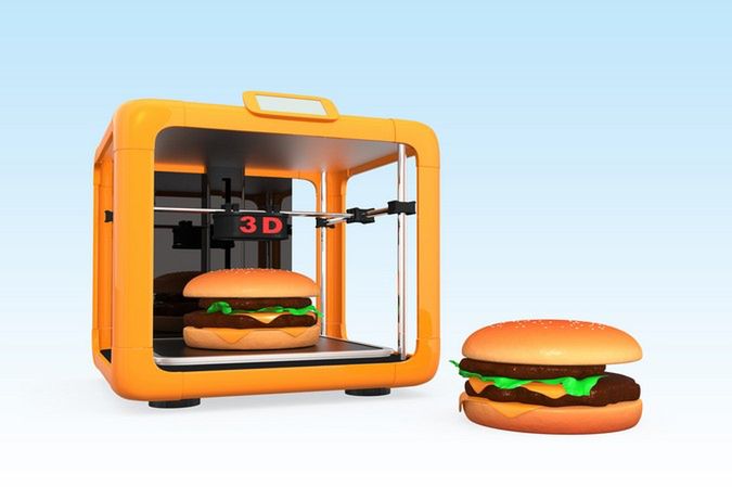 Zdjęcie wydrukowanych hamburgerów pochodzi z serwisu shutterstock.com