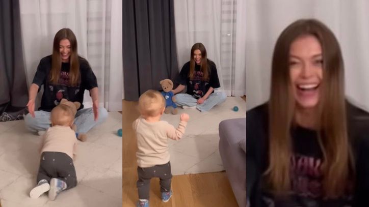 Wzruszona Joanna Opozda relacjonuje PIERWSZE KROKI Viniego