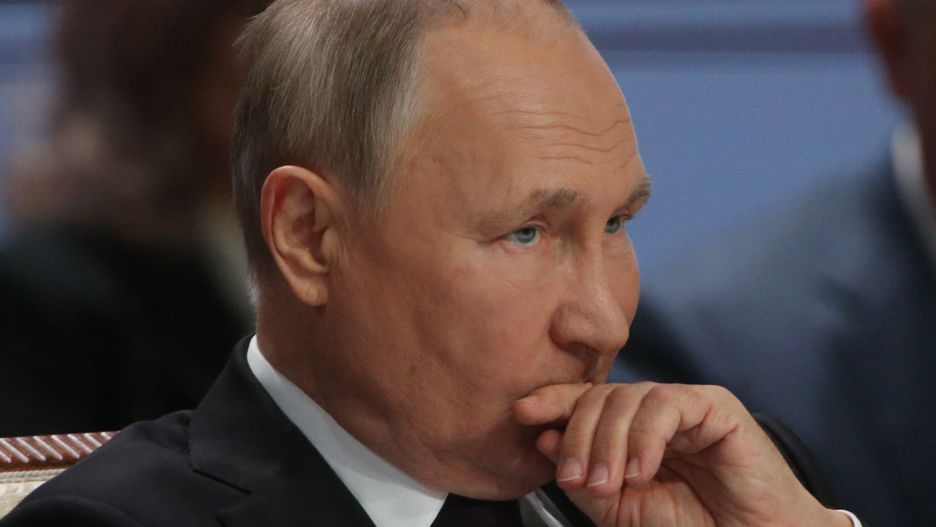 Putin Assist To The Commonweath Of Independent States Summit (CIS) In AstanaASTANA, KAZAKHSTAN - OCTOBER 14: (RUSSIA OUT) Russian President Vladimir Putin seen during the plenary session of the Commonwealth of the Independent States (CIS) Summit, on October 14, 2022 in Astana, Kazakhstan. Leaders of most post-Soviet states arrived to Astana for the first Summit Russia - Central Asia and annual Summit of CIS. (Photo by Contributor/Getty Images)Contributor