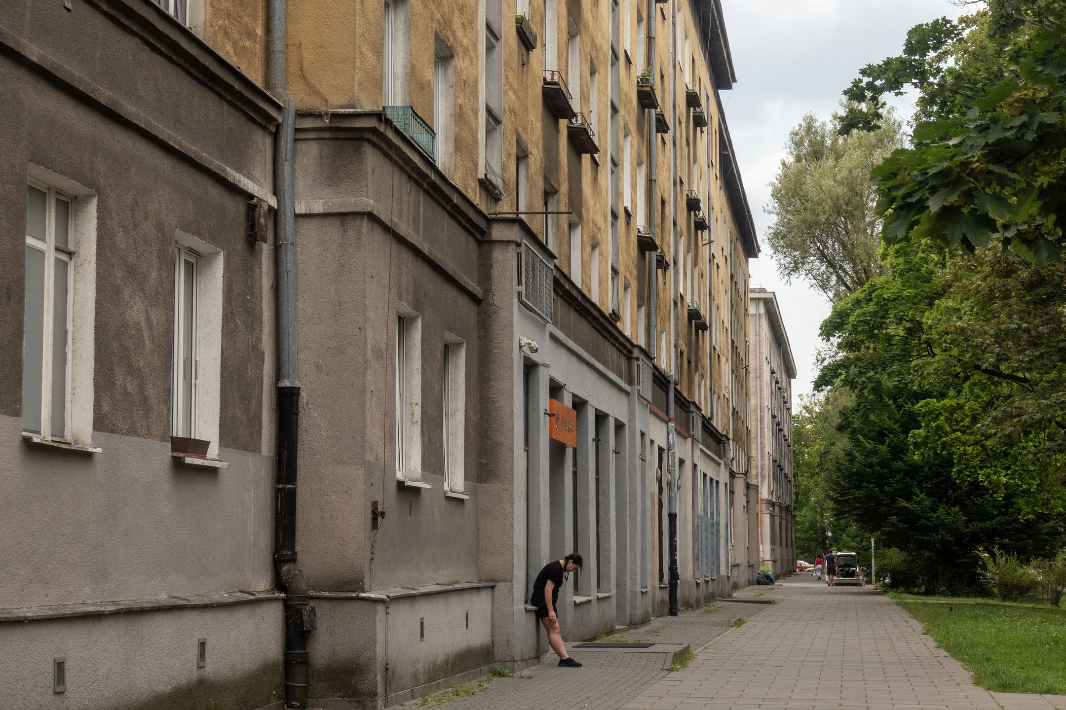 KRAKOW, POLAND - JUNE 28: A general view of the buildings reflecting Soviet architecture as daily life continues in the Nowa Huta district, built from scratch as a workers' district in the 1950s for the workers of the Vladimir Lenin Steelworks and their families, on June 28, 2024 in Krakow, Poland. Considered one of the important examples of Soviet architecture, the region stands out as an important visit point for both tourists and history enthusiasts. (Photo by Ayhan Mehmet/Anadolu via Getty Images)