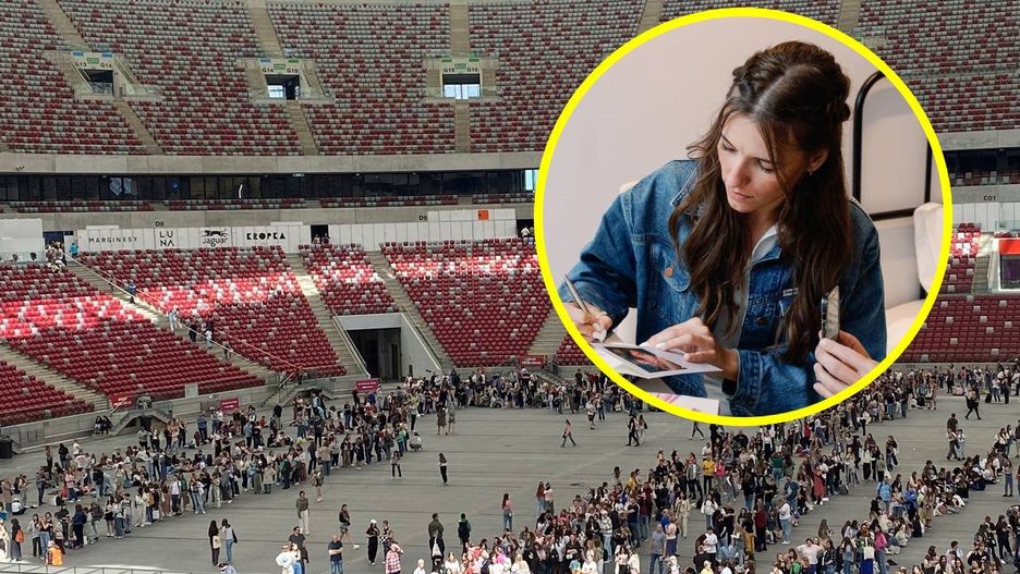 Tłumy ludzi w kolejce do Weroniki Marczak