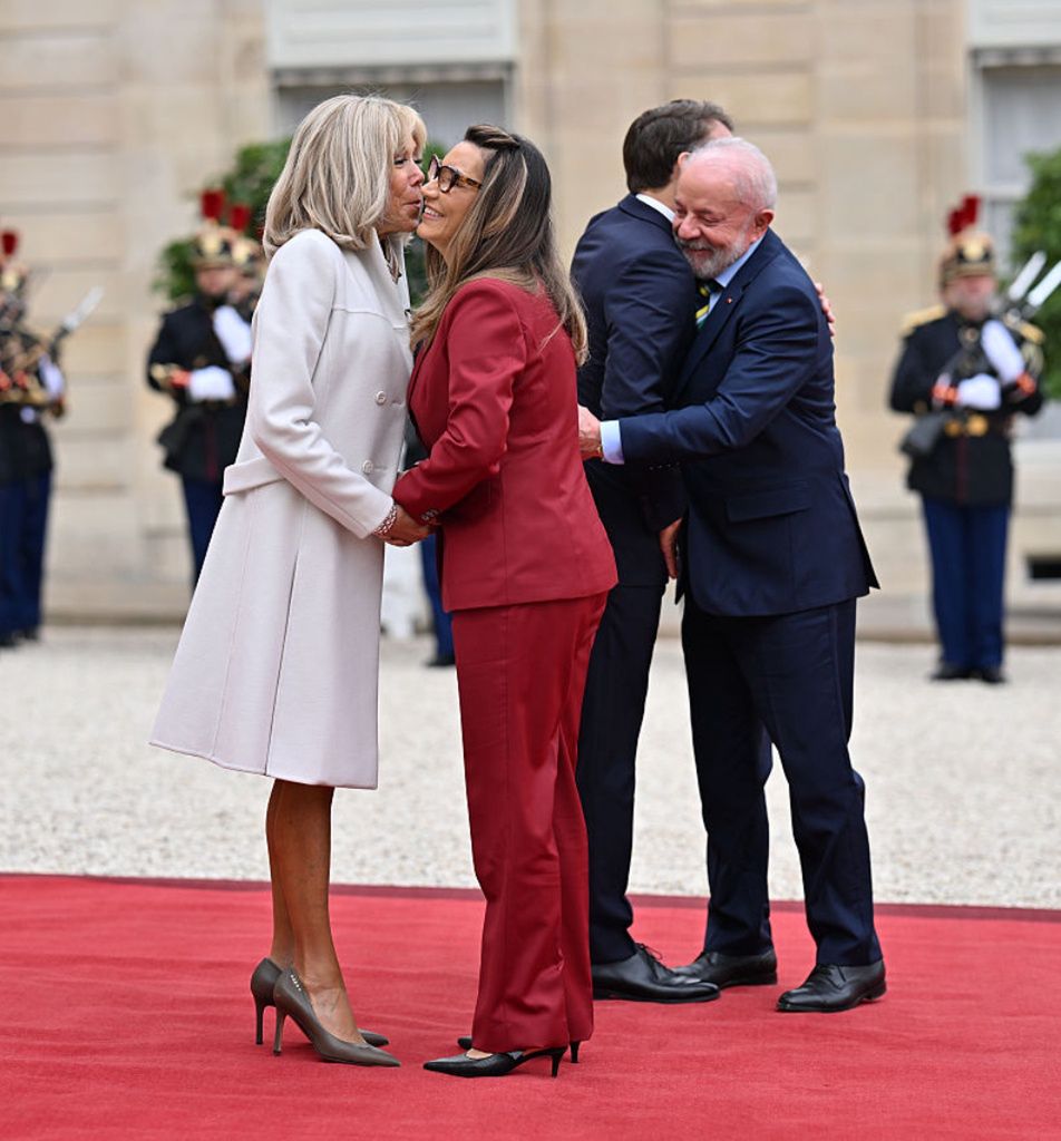 Spotkanie przywódców Francji i Brazylii wraz z ich żonami