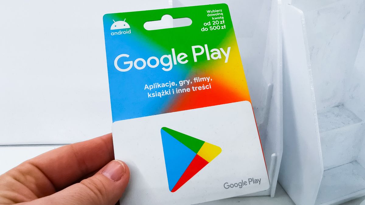 Google Play gift card is seen in a store in a shopping center in Krakow, Poland on January 11, 2023.  (Photo by Beata Zawrzel/NurPhoto via Getty Images)
