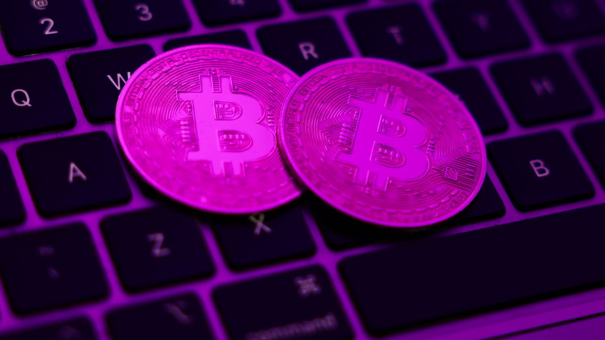 A laptop keyboard and representation of Bitcoin are seen in this illustration photo taken in Krakow, Poland on August 27, 2026. (Photo by Jakub Porzycki/NurPhoto via Getty Images)