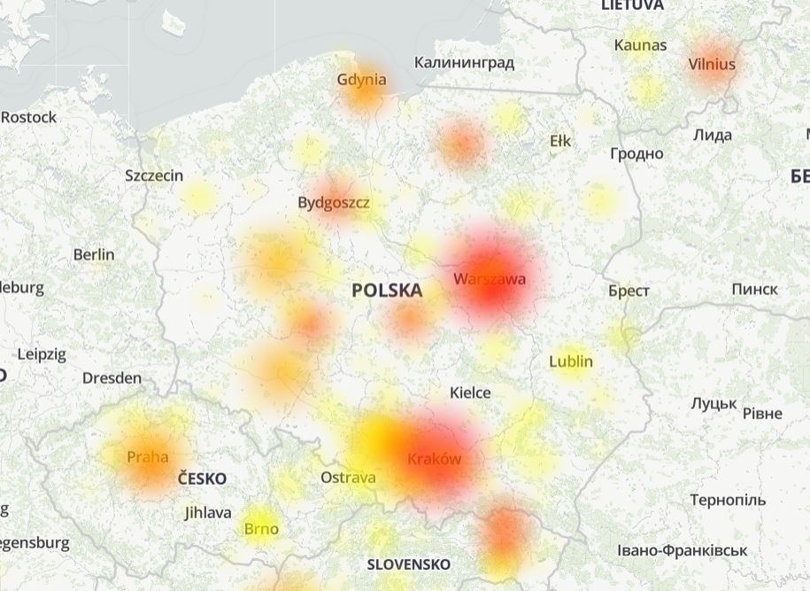 messenger facebook nie działa mapa awaria